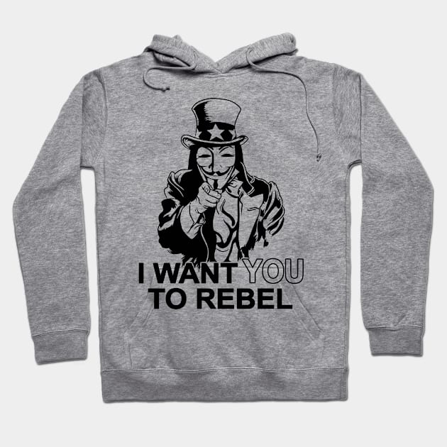 I Want You To Rebel Hoodie by silvianuri021
